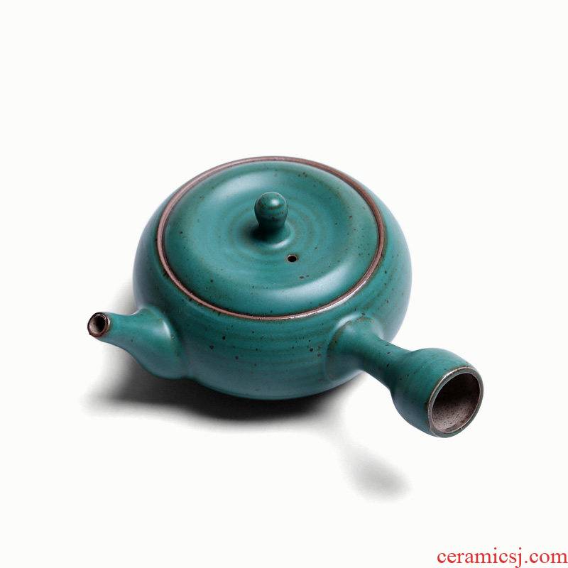 Mingyuan FengTang coarse pottery Japanese side black pottery pot of ceramic teapot big single pot filter violet arenaceous kung fu tea tea set