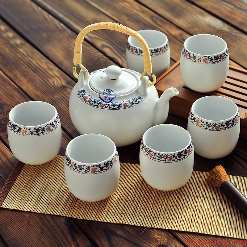 More sets and tea sets suit jingdezhen ceramic tea set 6 cup 1 teapot