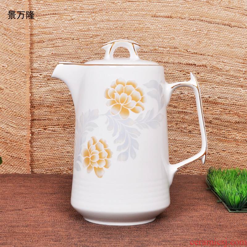 Jingdezhen ceramic cold porcelain teapot kettle high - capacity, heat - resistant high - temperature home summer the teapot
