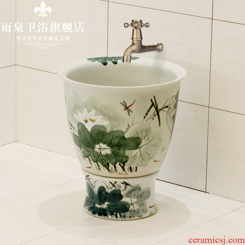 Spring rain of jingdezhen ceramic art basin of mop mop mop pool mop bucket mop pool mop basin