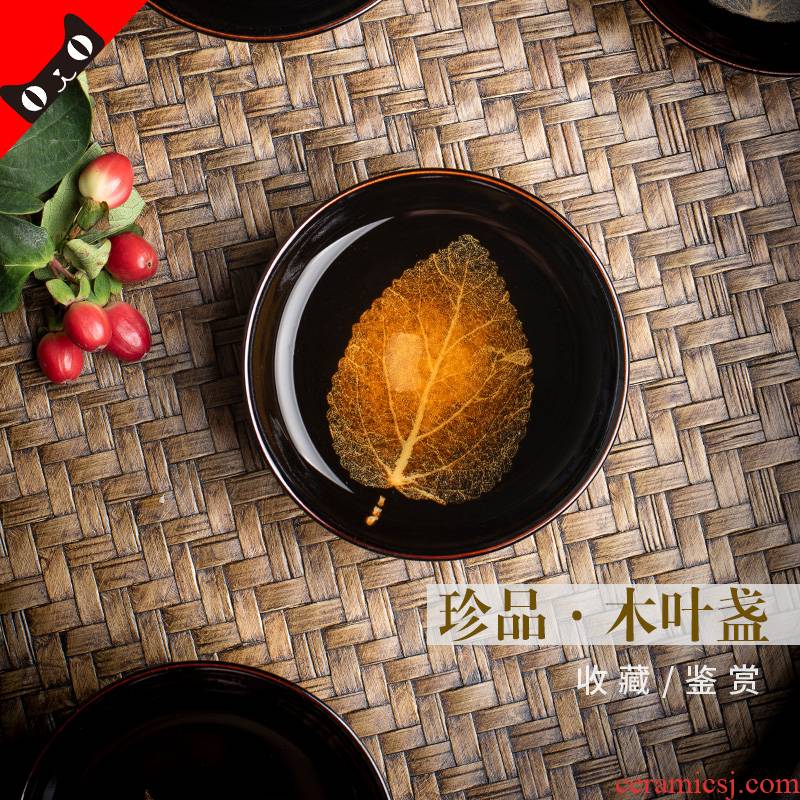 Pure manual jizhou up konoha temmoku tea cup built lamp, lamp that kung fu tea tea service master single glass ceramic cup