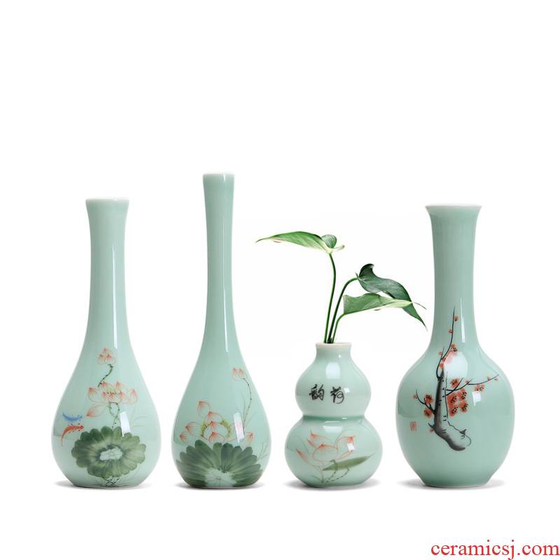 Mingyuan FengTang brand longquan celadon all manual hand - made flowers in hand flower implement creative ceramic vase act the role ofing is tasted furnishing articles