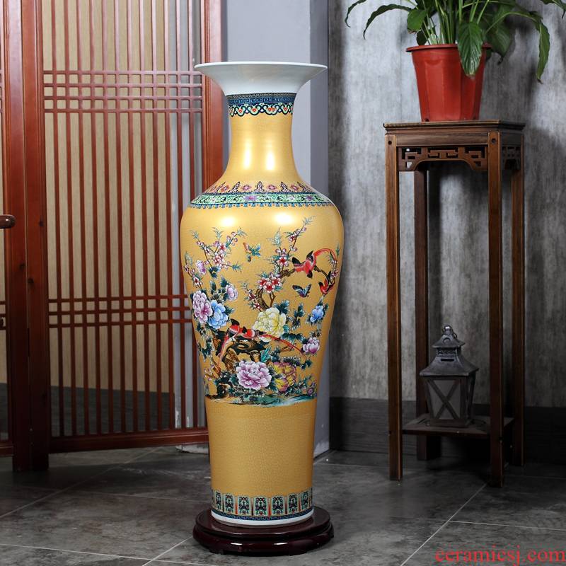 Jingdezhen sitting room of large vase flower arranging housewarming gift ceramics TV ark, Chinese style household decorative furnishing articles