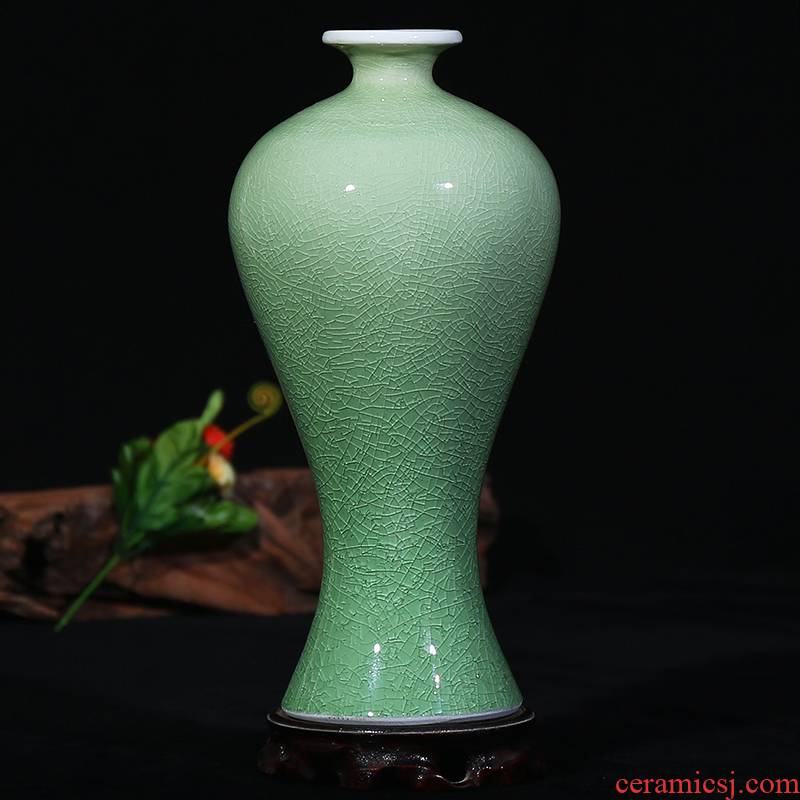 Jingdezhen ceramic contracted household act the role ofing is tasted imitation restoring ancient ways furnishing articles sitting room flower arranging elder brother up with open green porcelain vase