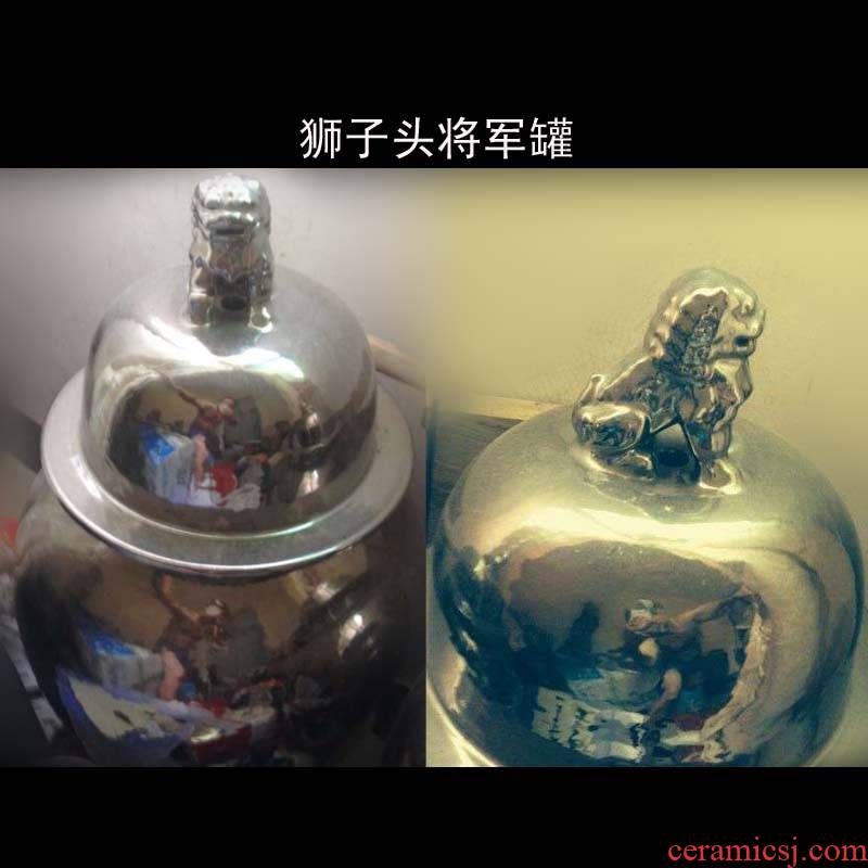 High - grade ceramic 30 to 40-50 to 60-70 general High gold silver lion lion a general tank porcelain jar