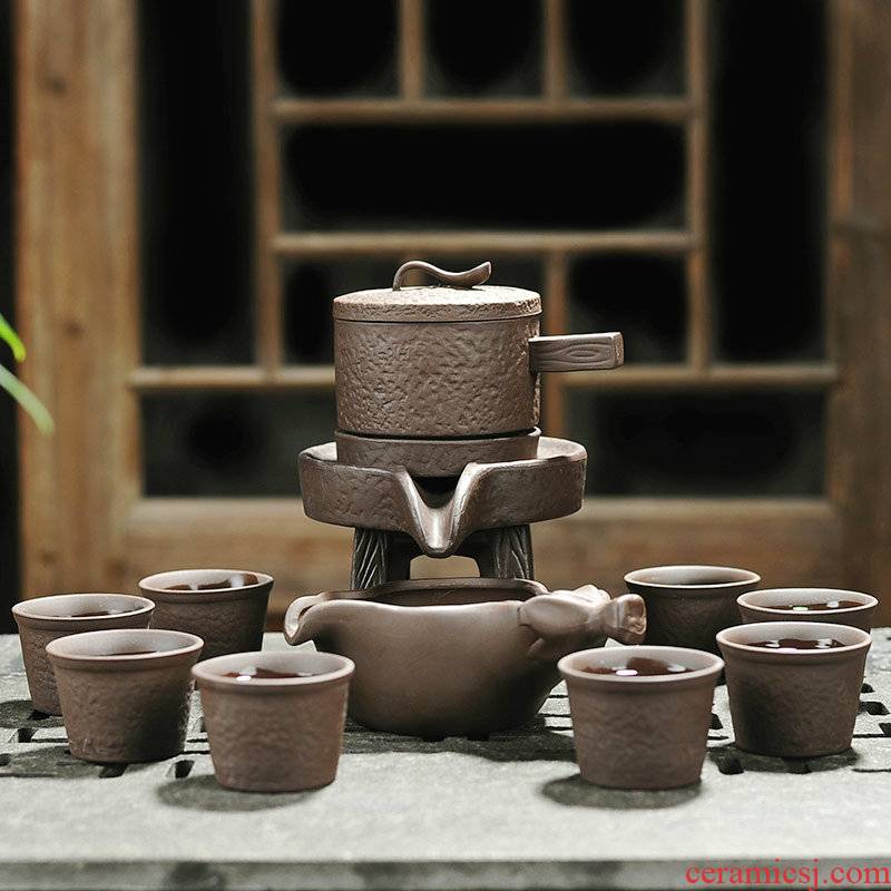 Tea set household contracted kung fu ceramic cups violet arenaceous stone mill restoring ancient ways the lazy automatic Tea kettle