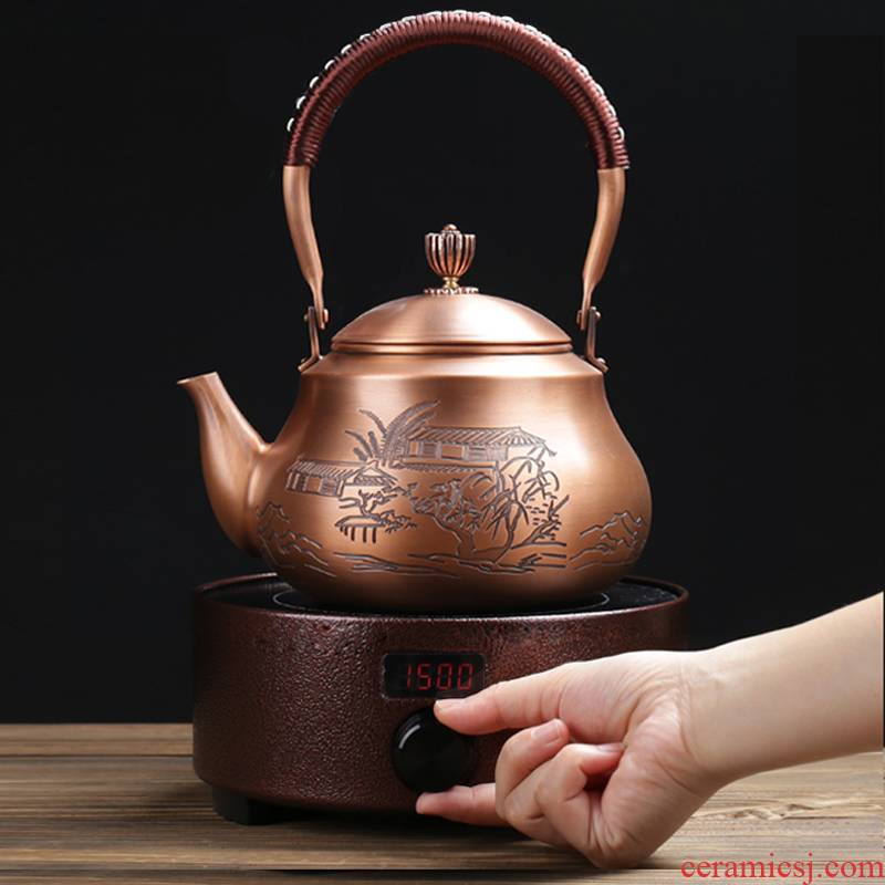 ZongTang plates kettle manual copper teapot retro cooper cast copper kettle boiling tea machine electricity TaoLu teapot tea stove