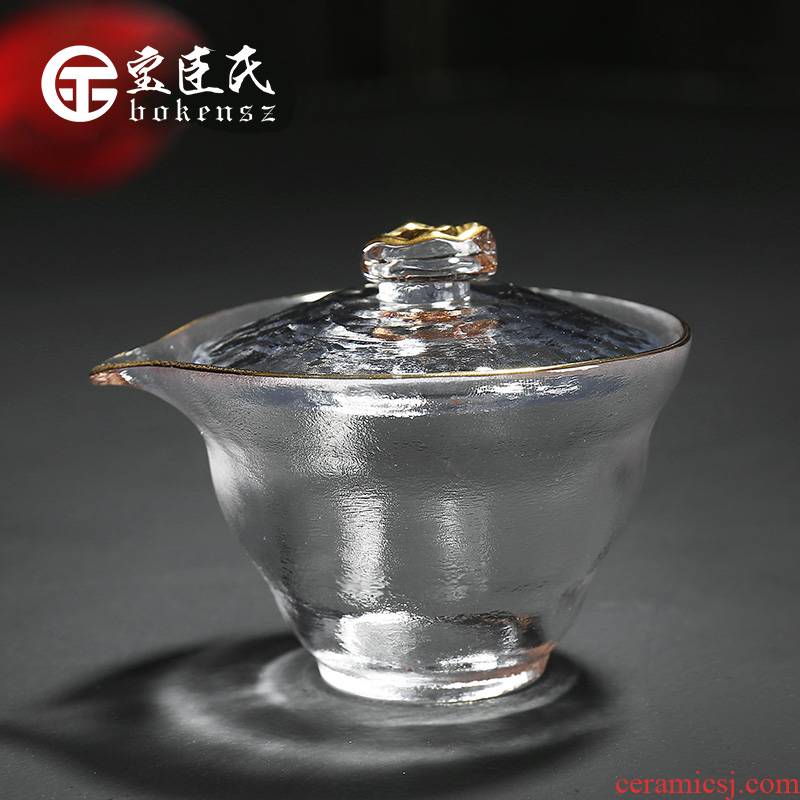 Treasure minister 's upset tureen rushed the teapot tea ware thickening high temperature heat - resistant glass only three tureen hammer tureen