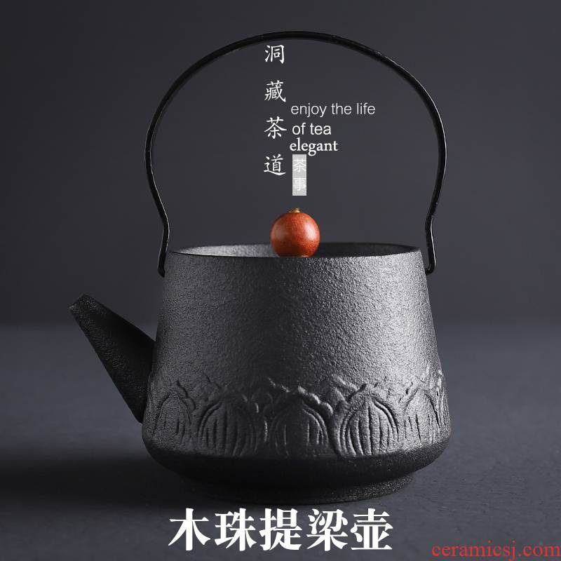 In pot of tea ware archaize floor coarse pottery girder are black pottery clay pu 'er kung fu tea set ceramic teapot In Taiwan