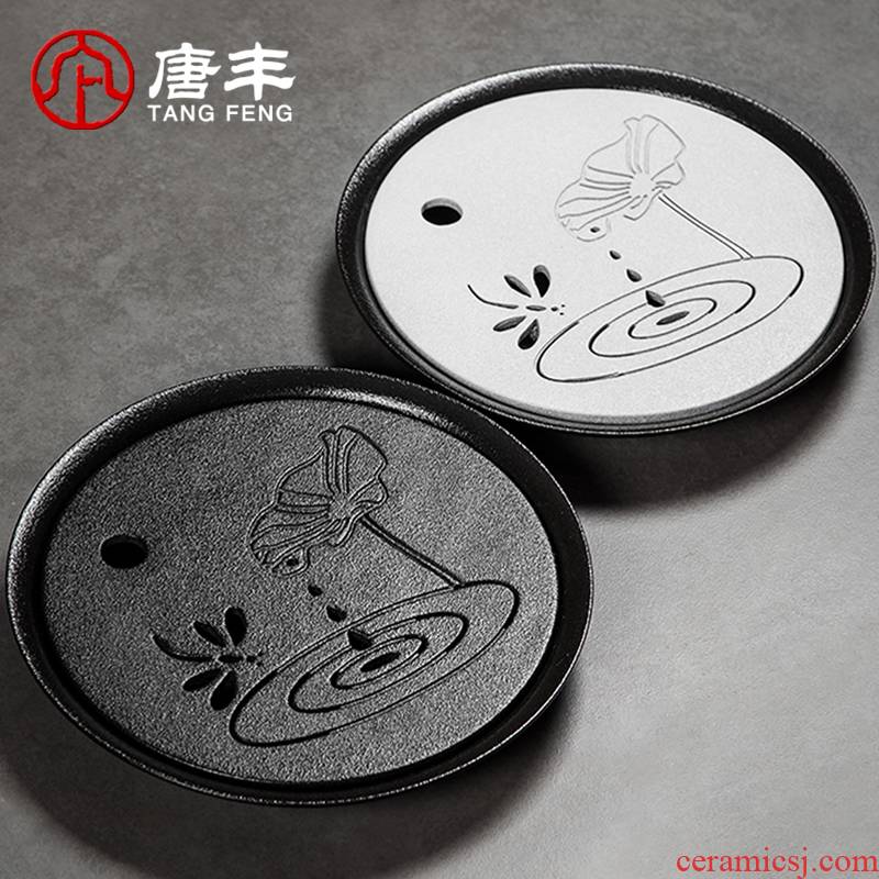 Tang Feng ceramic dry tea tray household contracted coarse TaoGan mercifully Japanese creative water tea tea tray