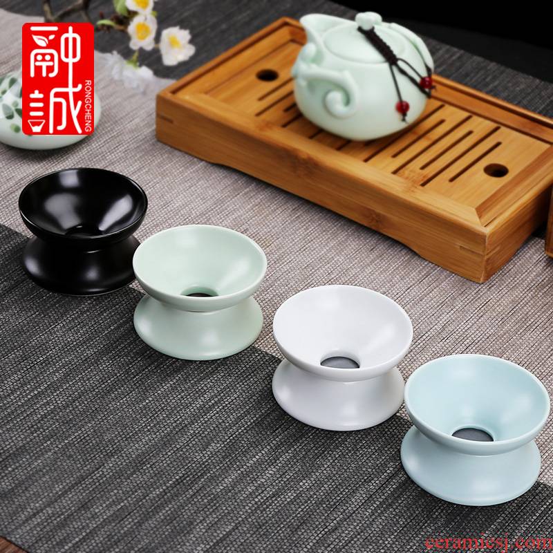 ) filter creative ceramic filter tea tea white gauze filter kung fu tea accessories make tea is good
