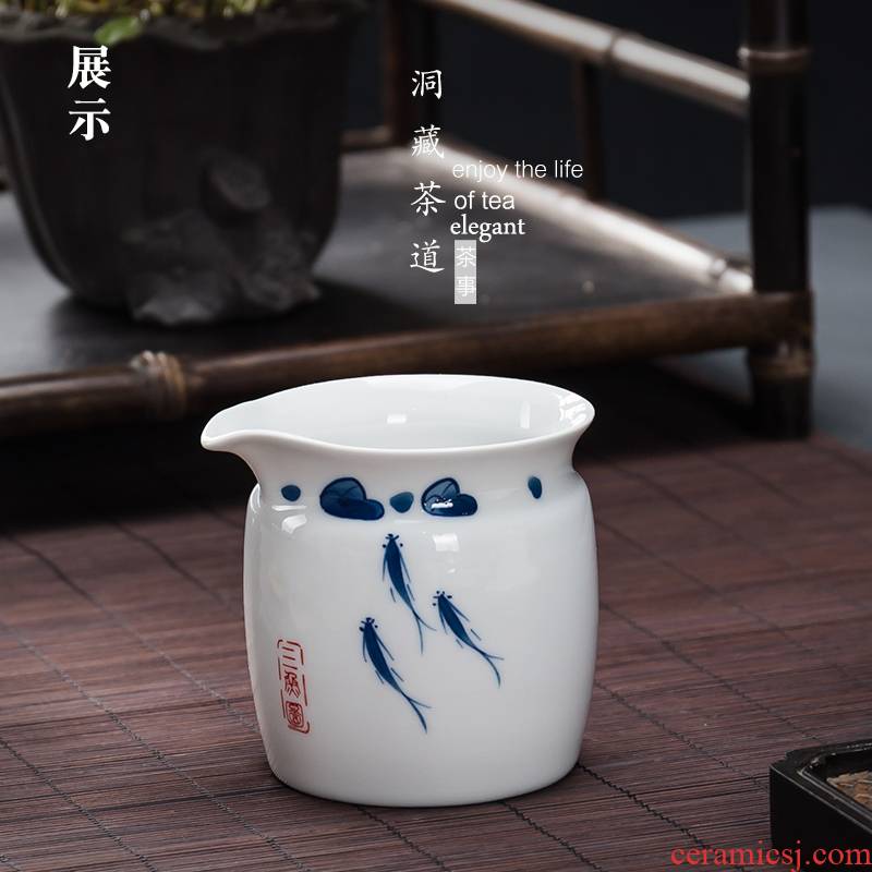 Building In hand - made ceramic fair keller kung fu tea set zero distribution of tea ware and cup and cup, hand draw tea sea