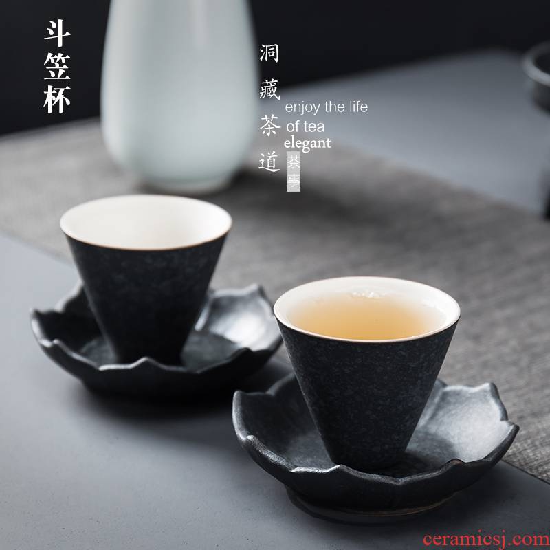 Coarse pottery teacup in building ceramic sample tea cup small Coarse pottery cup cup personal move tea master list