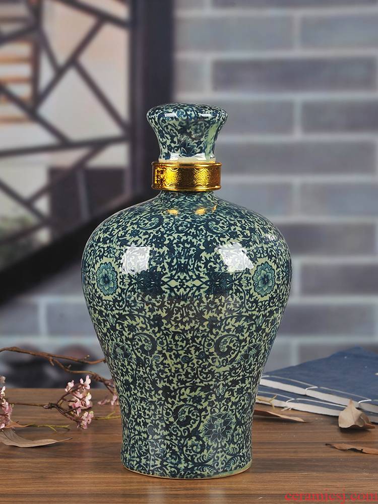 Jingdezhen ceramic sealed bottles of liquor altar it 5 jins of household to restore ancient ways it mercifully wine jars