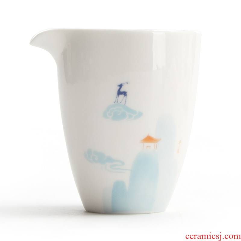 Fair [proprietary] Mr Nan shan nine colored deer jade porcelain cup points and tea cup filter tea cup