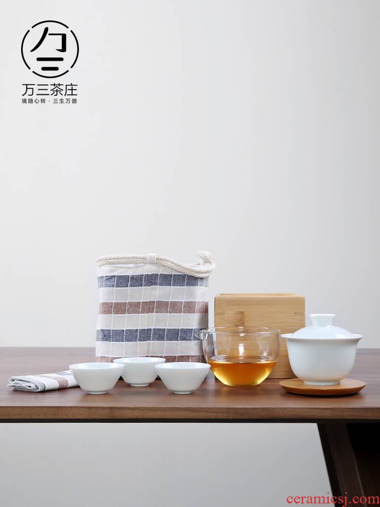 Ceramic tureen tea cup set bamboo tea tray was travel to crack a pot of three office is suing the car