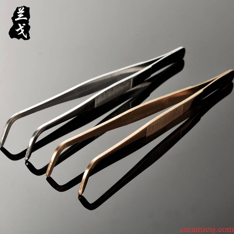Having more metal stainless steel ChaGa extended tweezers chopsticks big teacup clip kung fu tea tea tea accessories