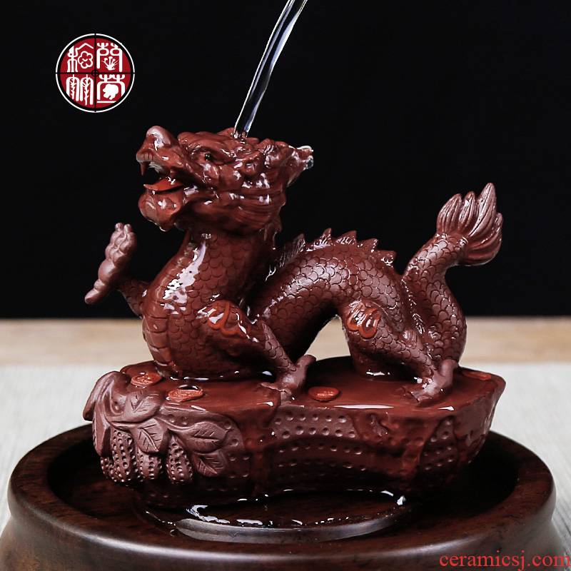 Pet dragon purple sand tea to keep lucky office furnishing articles fine checking tea zen tea table decoration decoration gifts