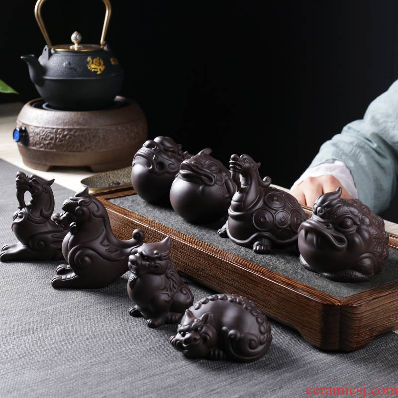 ZongTang kung fu tea accessories play purple sand tea pet furnishing articles tea boutique tea to keep spittor dragon turtle