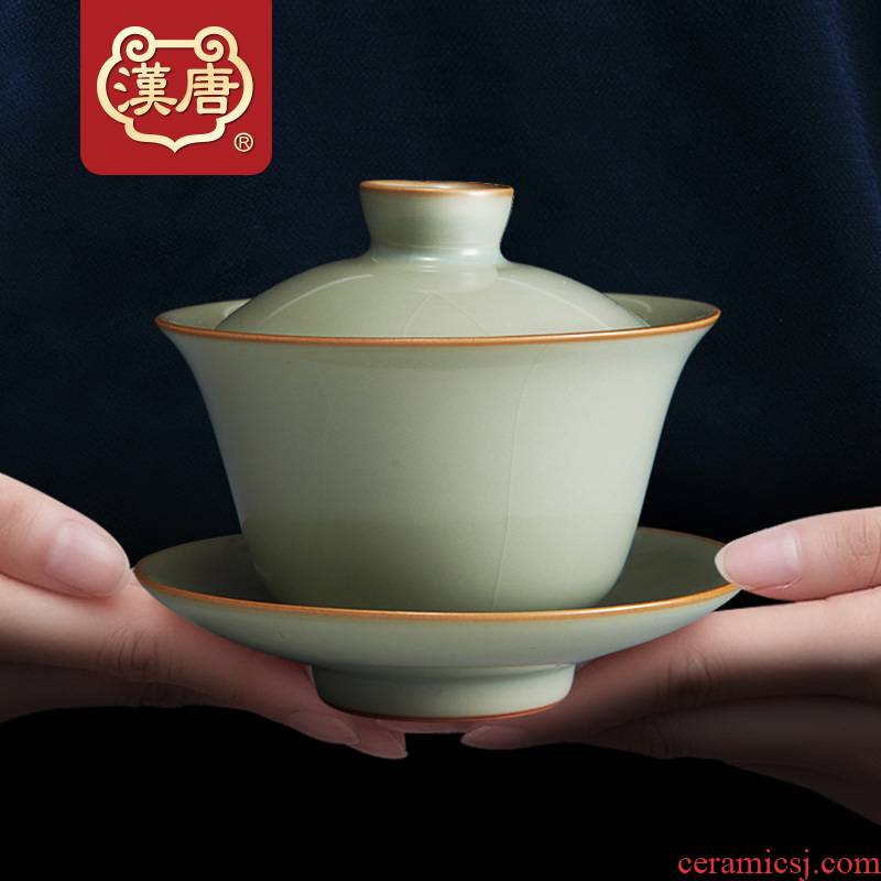 Han and tang dynasties manually open the slice your up tureen jingdezhen family kung fu tea set to restore ancient ways large bowl