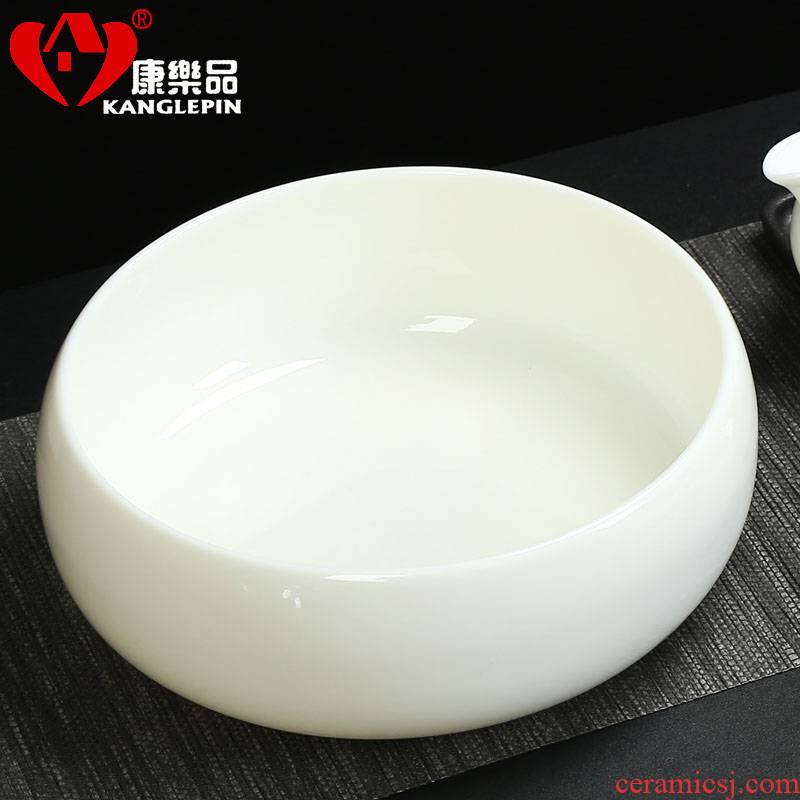 The Process for recreation character white porcelain large dry tea is tea wash tea accessories, after the wash water jar cup