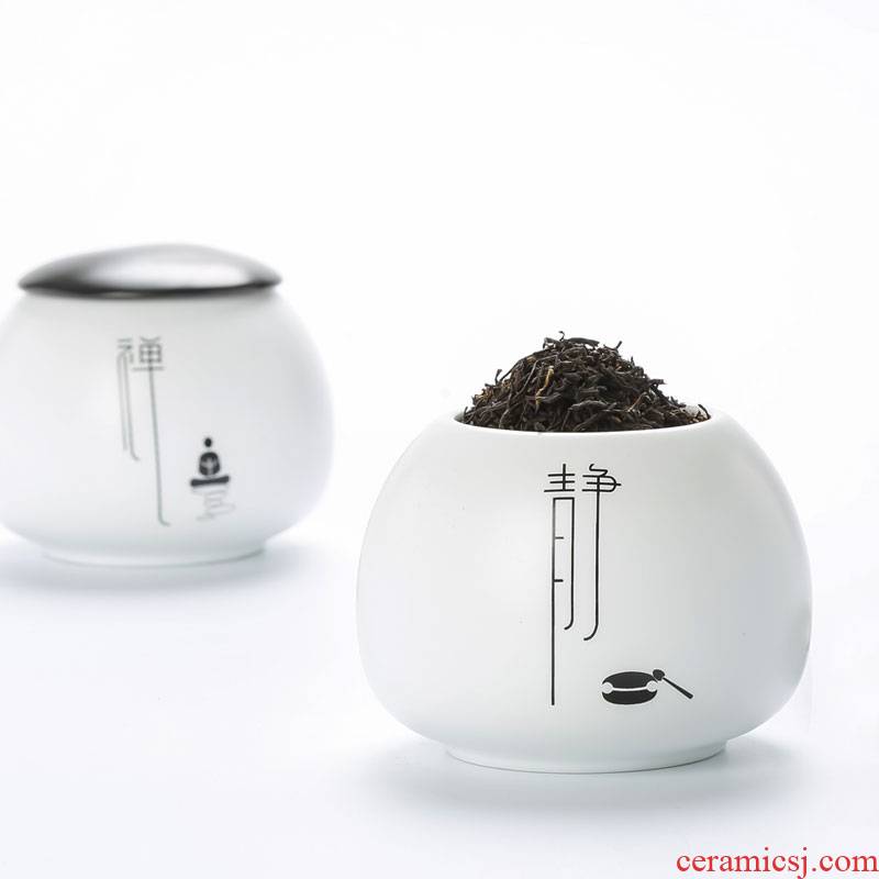 Porcelain heng tong caddy fixings ceramic seal tank storage tanks pu 'er tea, green tea POTS of tea packaging
