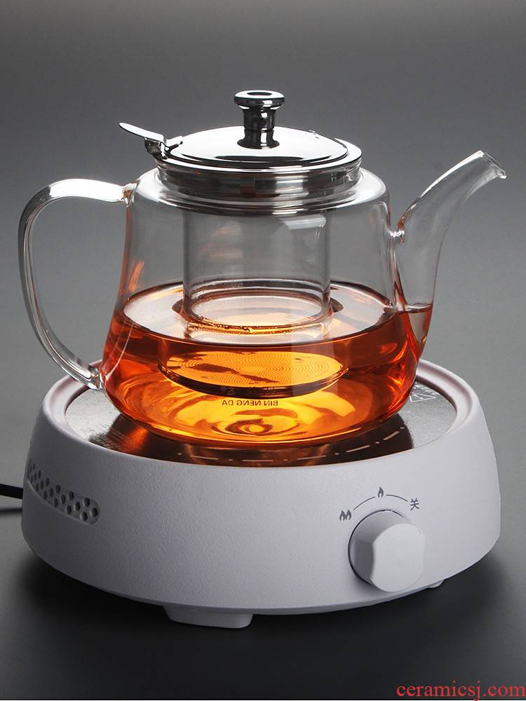 Thickening of the heat - resistant glass tea sets heated up boiled tea stove cooking pot teapot glass pot of preserve one 's health