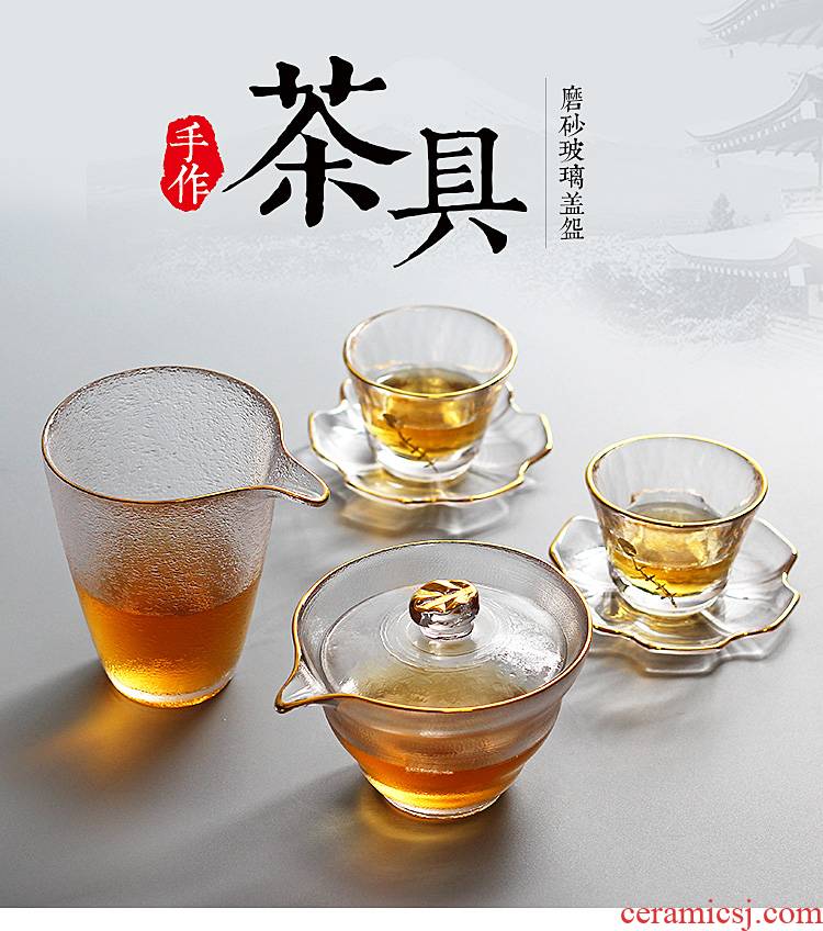 Japanese hammer first snow tureen tea fair hand grasp pot of tea cup a pot of travel four cups of kung fu tea set