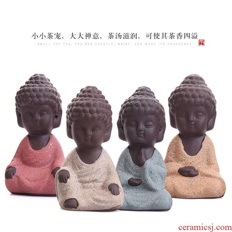 JiaXin see colour sand spoil the young monk kung fu tea set creative manual ceramic tea to keep playing tea tea accessories small place