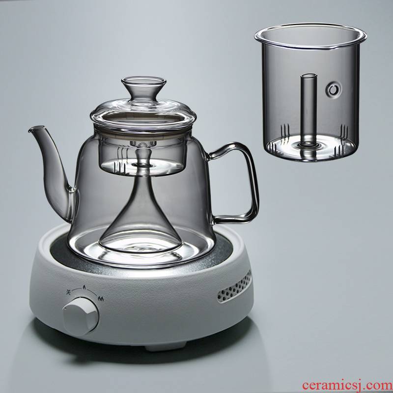 Boil tea ware steaming kettle transparent glass teapot high - temperature cooking pot thickening electric TaoLu tea home