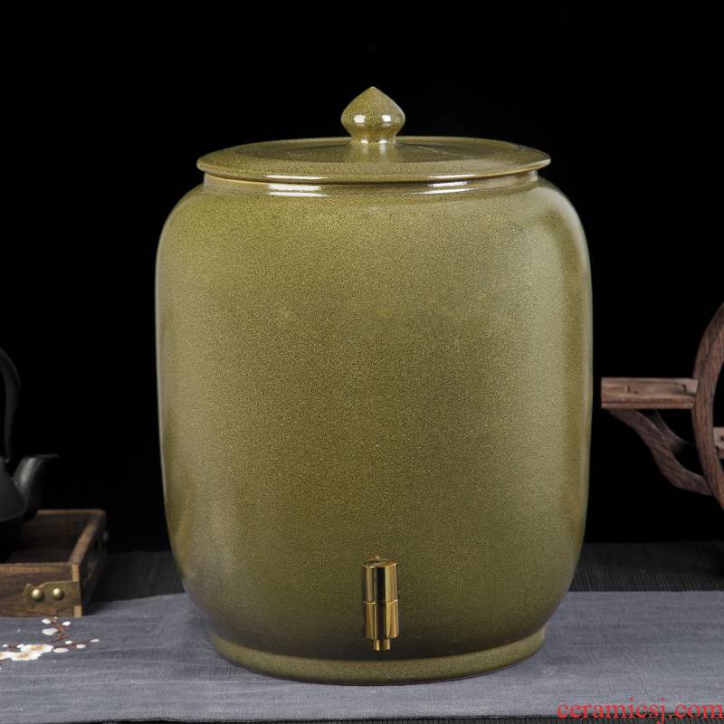 Jingdezhen ceramic tank jars make it home brewing liquor jar cylinder 20 jins 30 jins of 50 pounds with cover