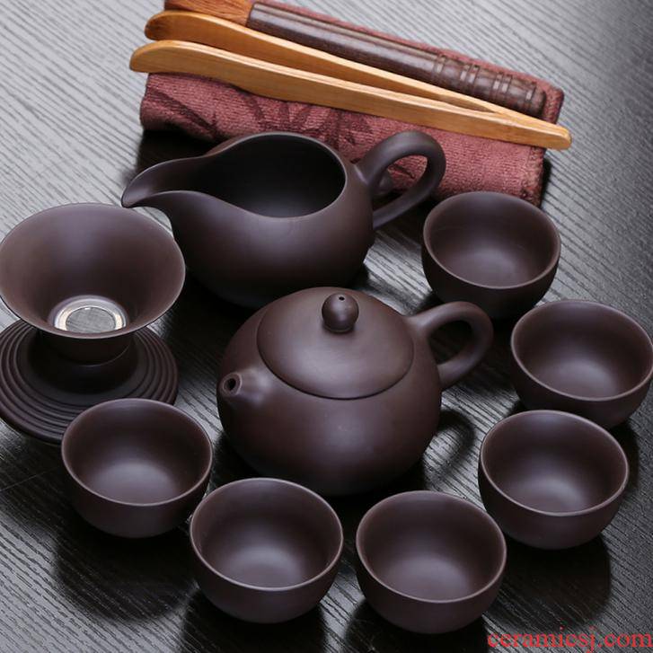 Pro tea tea set suit high - end violet arenaceous household office to receive a visitor the teapot teacup violet arenaceous kung fu tea