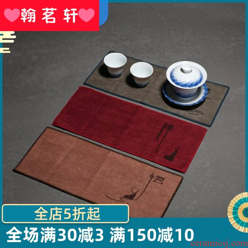 Tea towel water thickening Tea table what cotton towel cloth kung fu Tea Tea tray accessories specialized hotel table MATS products