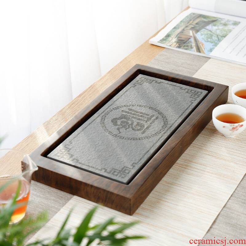 Small tea table solid wood home ground tea stone tea tray was sea contracted kung fu tea accessories mini