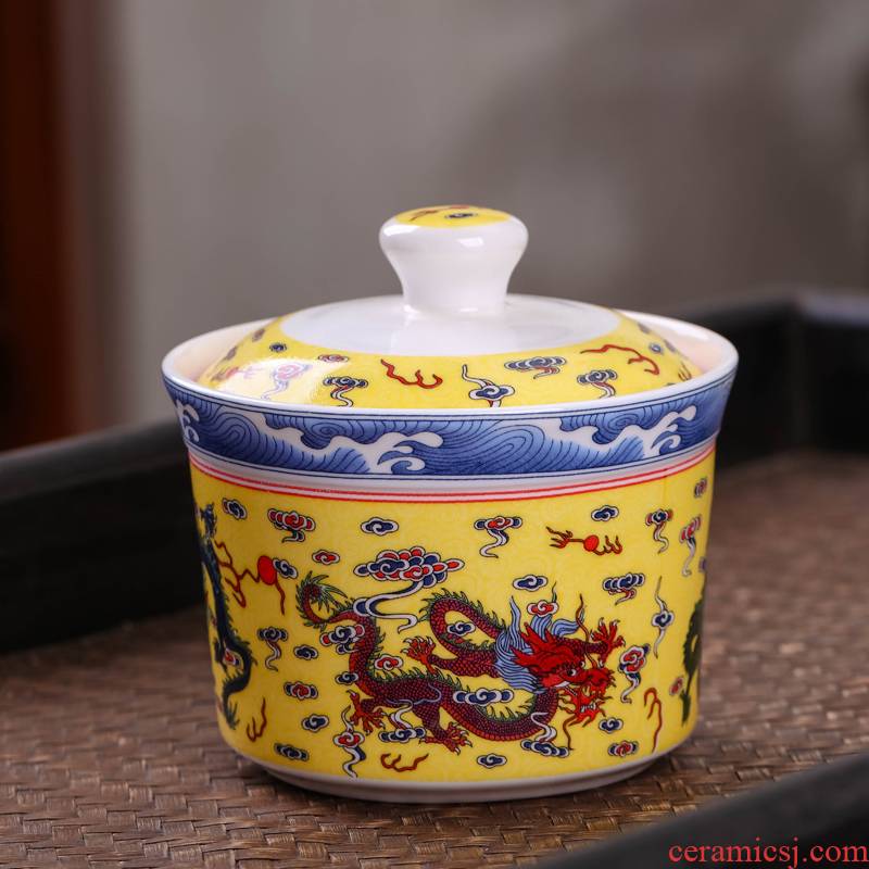 Ceramic bird 's nest soup stew stew with cover every water tank steamed egg cup size soup bowl bowl of stew pot
