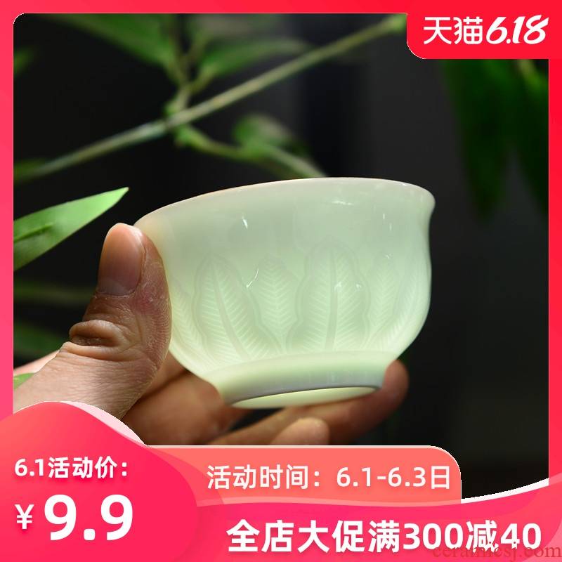 Ceramic kunfu tea tea set large big home for tea cups master single cup tea cup small bowl porcelain lamp cup
