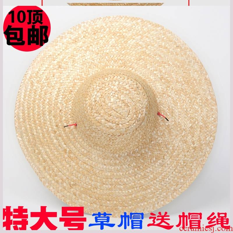 Farmers straw hat with the men and women decorative bamboo has cap large bamboo and bamboo has rain hat hat to pick tea