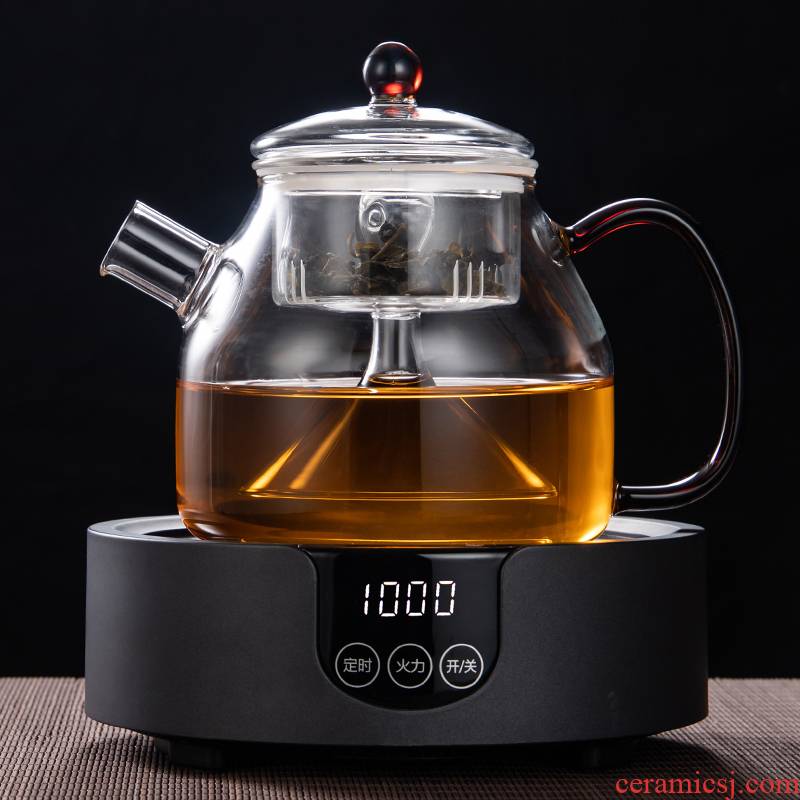 High temperature resistant glass steaming pot the boiled tea, the electric TaoLu burn boiled tea suit household cooking pot small furnace