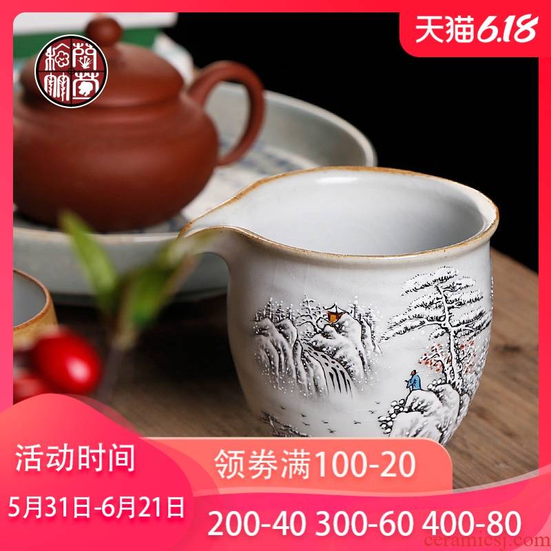 By patterns of hand - made fair snow your up ceramic cups of tea tea set a single and a cup of tea tea household size