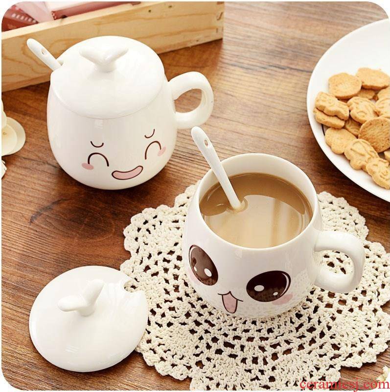 Water cup with a lid spoon, ceramic, lovely home with cover and small children ultimately responds a cup of tea mercifully tea with milk cow.