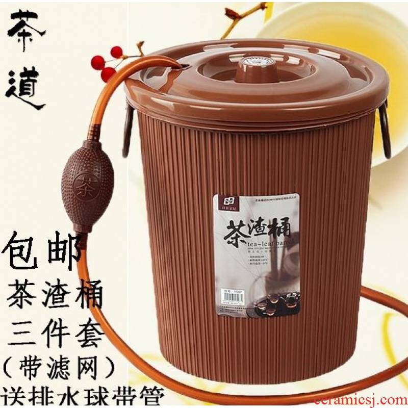 Small tea tea bucket of spam filtering units waste water bucket to pour tea detong tea tray tea bucket detong drains