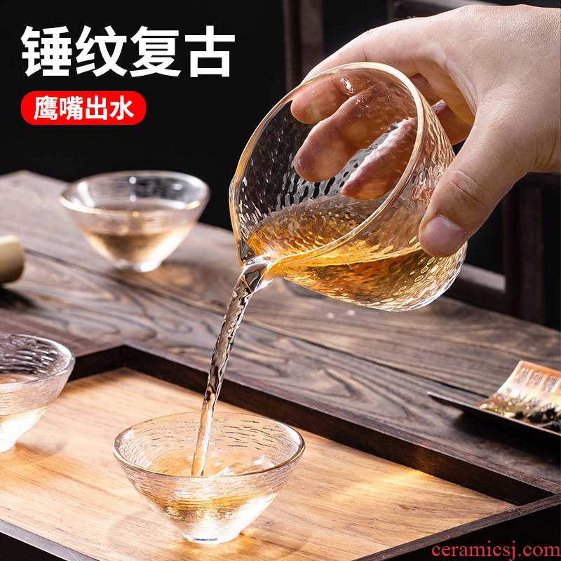 Hammer eye lines and glass tea cup of Japanese sea more small points tea tea set fair keller single Japanese high - grade