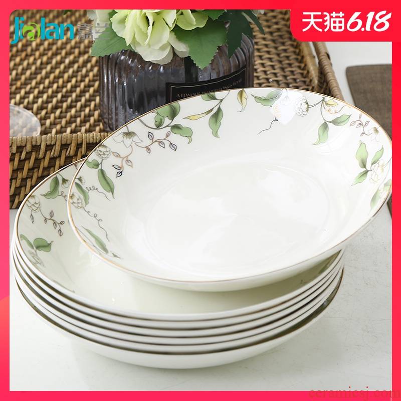 Garland creative ceramic plate dumpling soup plate Chinese style western - style food dish household ipads porcelain child 6 8 inch plates
