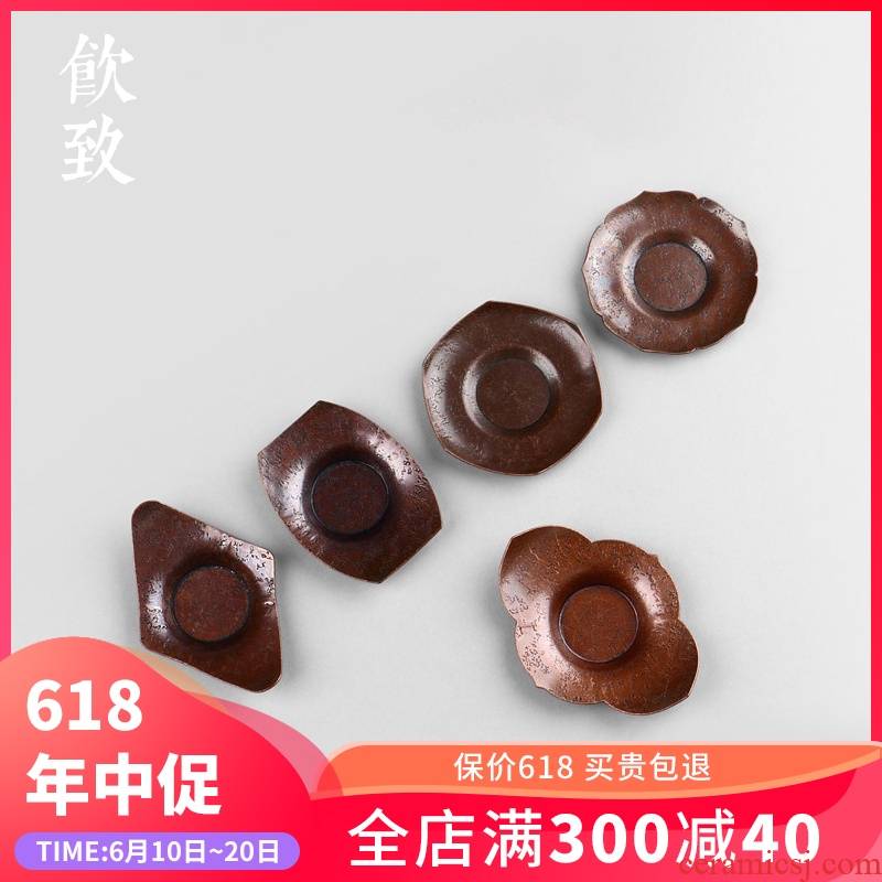 Ultimately responds pure copper cup mat copper cup insulation pot pad tea kungfu tea zen Japanese tea cups