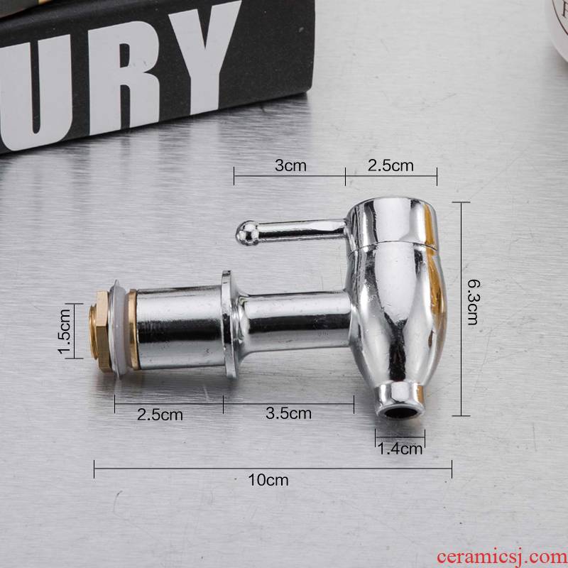 Manufacturers shot milk tea KaiShuiTong 4 water tap fittings stainless steel heat insulation barrels faucet 3 points