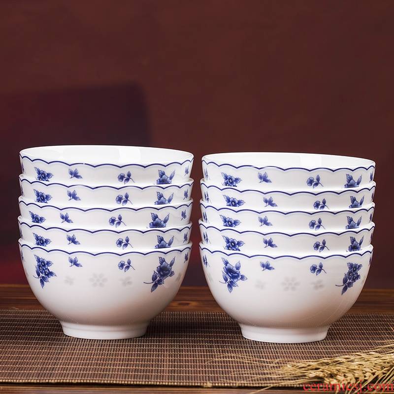 Association, longteng jingdezhen blue and white porcelain bowls ipads bowls a single job tall bowl of classic blue and white