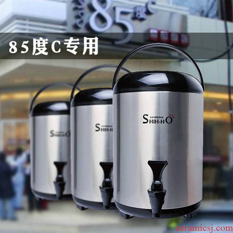 The New Taiwan great capacity of 304 stainless steel milk tea barrel 12 l heat insulation barrels double ltd. stalls restaurant