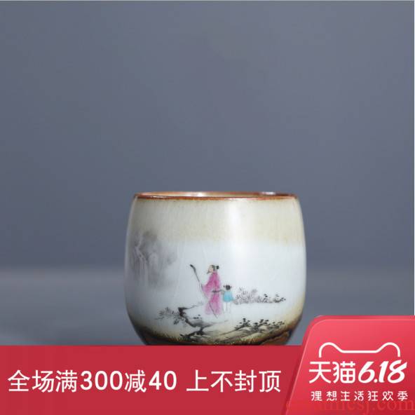 The Concept of new Chinese style your up hand - made outraged zen ceramic sample tea cup tea masters cup home, kung fu tea cups