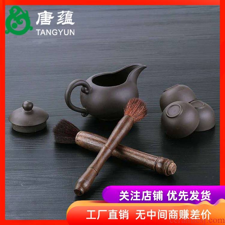 YangHuBi kung fu tea set brushes silica gel plastic tea anti - triad tan hua limu tea tray brush spare parts for the tea taking