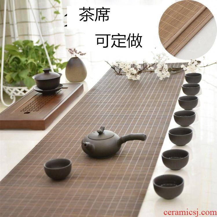 Bamboo mat light tea table decorations were accessories customized tea table flag mat Bamboo mat dresser